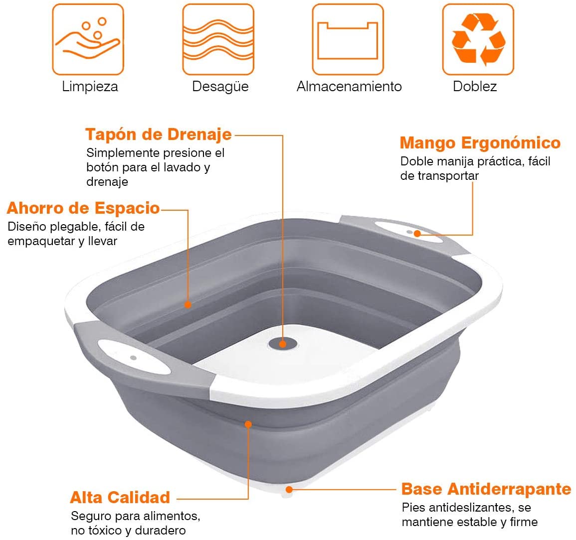 Tabla de Corte Expandible Multiusos 3 en 1 - Origami Home